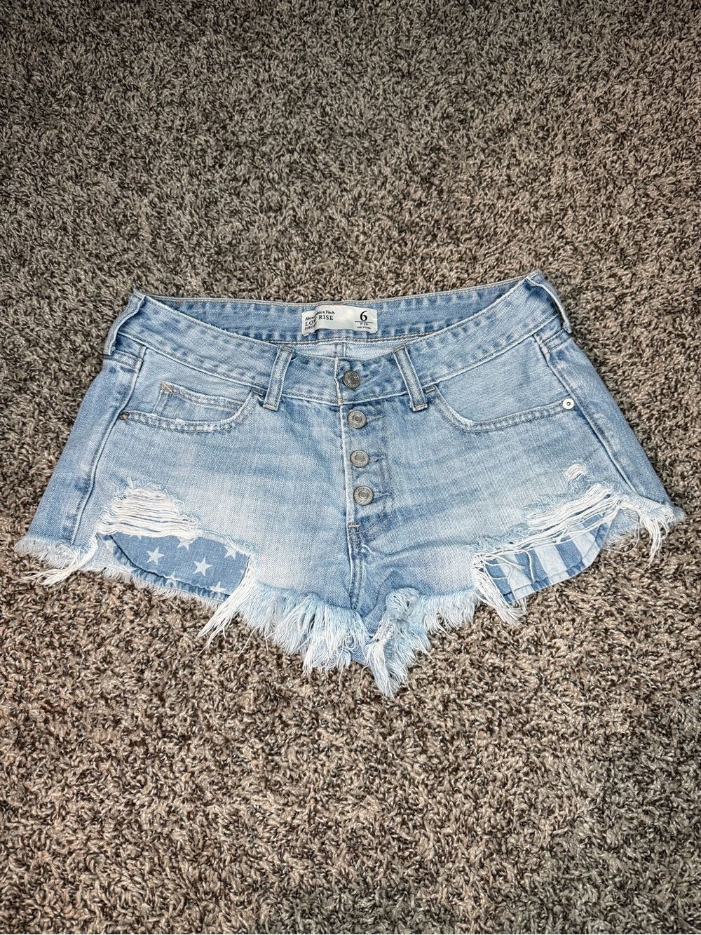 Patriotic A&F Jean Shorts
